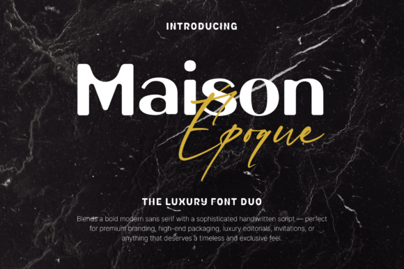 Maison Époque Duo: A Modern Display Font for Web Design